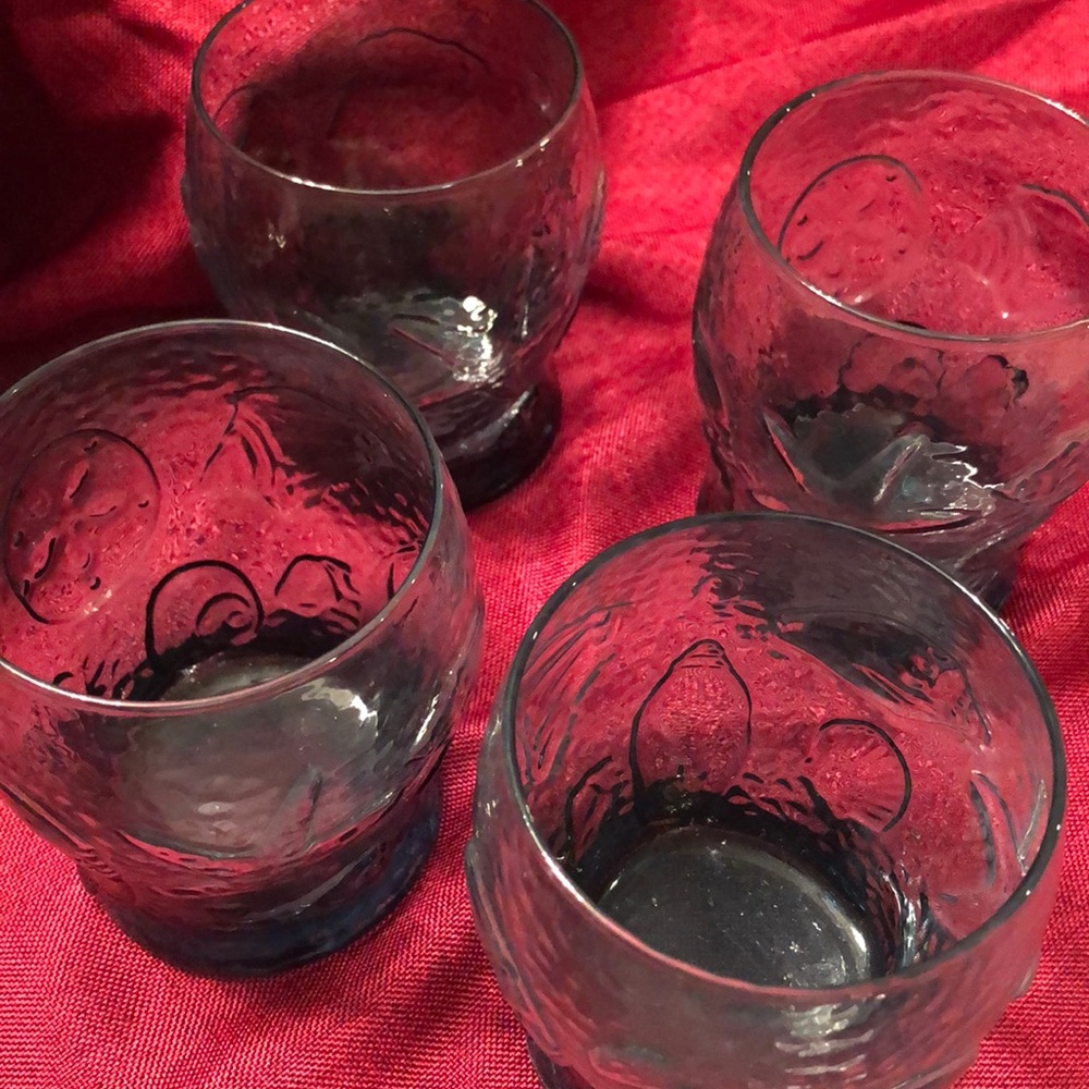 Set of four sea shell glasses